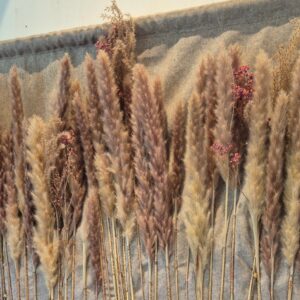 Alternative view of Dusky Plume - botanisch wanddoek met pluimen (130x90cm)