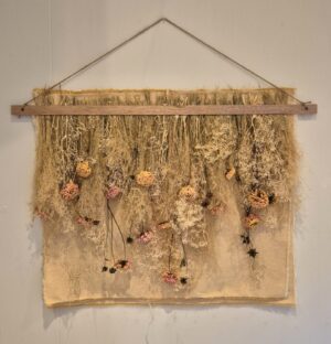 Faded Peach - botanisch wanddoek (85x70cm)