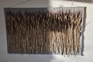 Golden Rhythm - botanisch wanddoek (135x85cm)